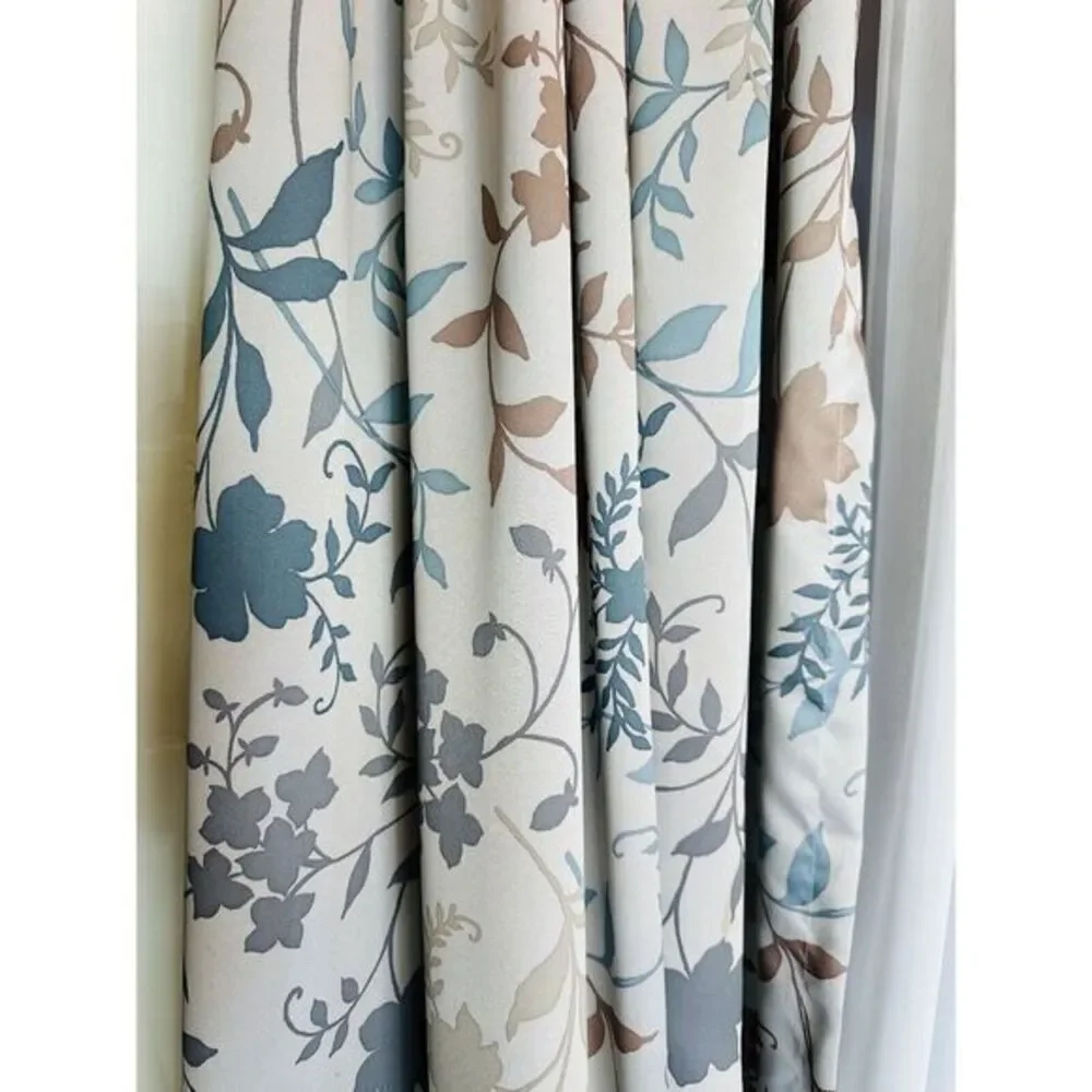 Sun Zero‎ Emory Botanical Print Energy Saving Light-Filtering Rod Pocket Single